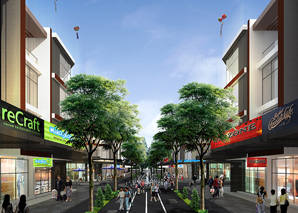 Khu phố đi bộ trong khu đô thị Hưng Phú Thành Phố Bến Tre 