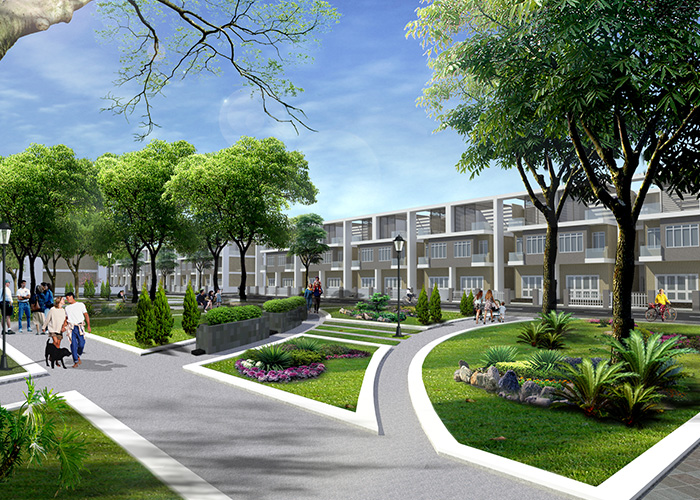 Khu công viên cây xanh trong khu đô thị Hưng Phú Thành Phố Bến Tre 