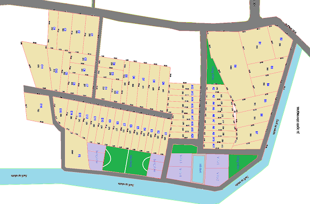 Mặt bằng phân lô dự án Khu dân cư Happy Garden Hồ Tràm Xuyên Mộc Bà Rịa Vũng Tàu 