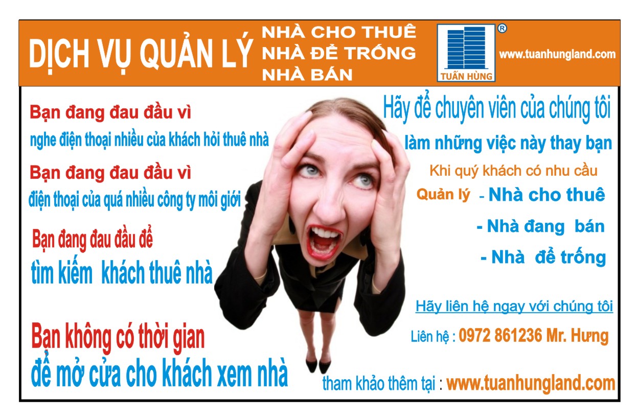 Dịch vụ quản lý nhà cho thuê chuyên nghiệp của công ty Bất Động Sản Tuấn Hùng tận tâm - chuyên nghiệp