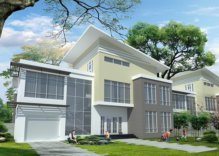 Mẫu nhà biệt thự Phú Gia trong khu đô thị Hưng Phú Thành Phố Bến Tre 